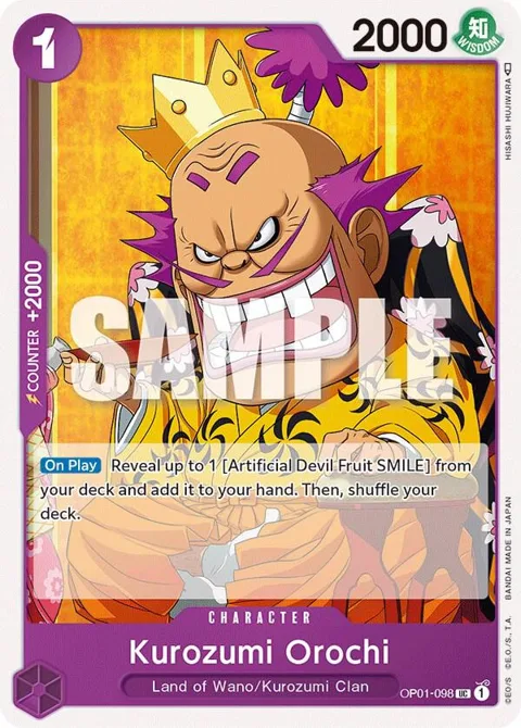 Kurozumi Orochi OP01-098 One Piece card from Romance Dawn
