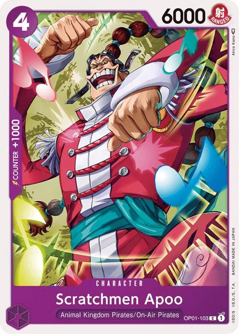Scratchmen Apoo OP01-103 One Piece card from Romance Dawn