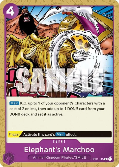 Elephant's Marchoo OP01-115 One Piece card from Romance Dawn