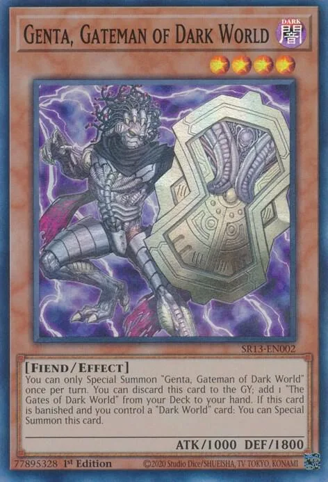 Genta, Gateman of Dark World SR13-EN002 Yu-Gi-Oh card from Structure Deck: Dark World