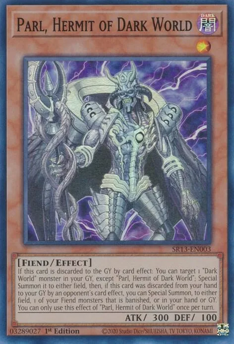 Parl, Hermit of Dark World SR13-EN003 Yu-Gi-Oh card from Structure Deck: Dark World