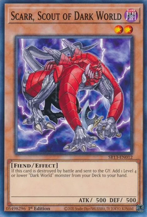 Scarr, Scout of Dark World SR13-EN012 Yu-Gi-Oh card from Structure Deck: Dark World