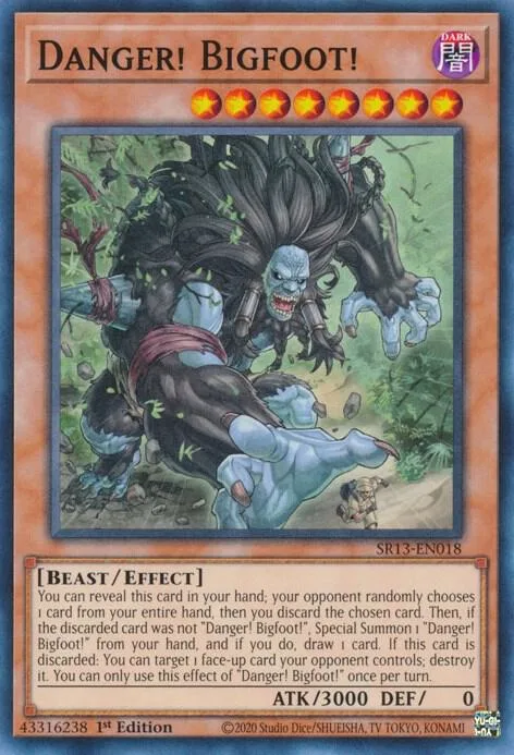 Danger! Bigfoot! SR13-EN018 Yu-Gi-Oh card from Structure Deck: Dark World