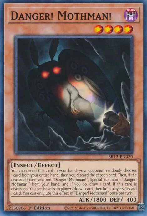 Danger! Mothman! SR13-EN020 Yu-Gi-Oh card from Structure Deck: Dark World
