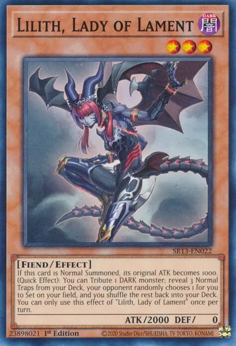 Lilith, Lady of Lament SR13-EN022 Yu-Gi-Oh card from Structure Deck: Dark World