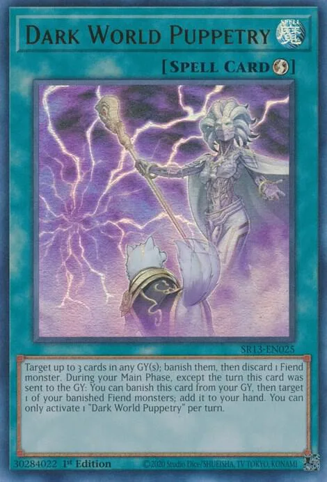 Dark World Puppetry SR13-EN025 Yu-Gi-Oh card from Structure Deck: Dark World