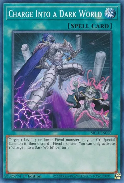 Charge Into a Dark World SR13-EN028 Yu-Gi-Oh card from Structure Deck: Dark World