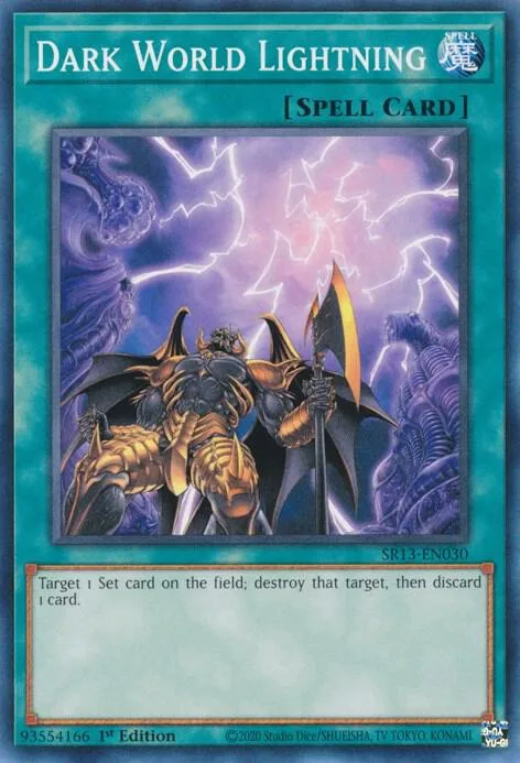 Dark World Lightning SR13-EN030 Yu-Gi-Oh card from Structure Deck: Dark World