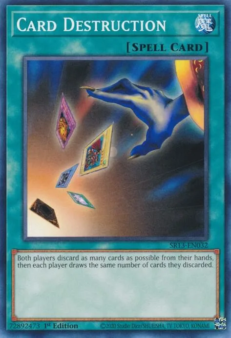 Card Destruction SR13-EN032 Yu-Gi-Oh card from Structure Deck: Dark World