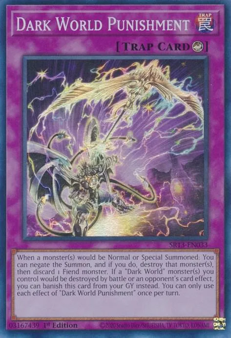 Dark World Punishment SR13-EN033 Yu-Gi-Oh card from Structure Deck: Dark World