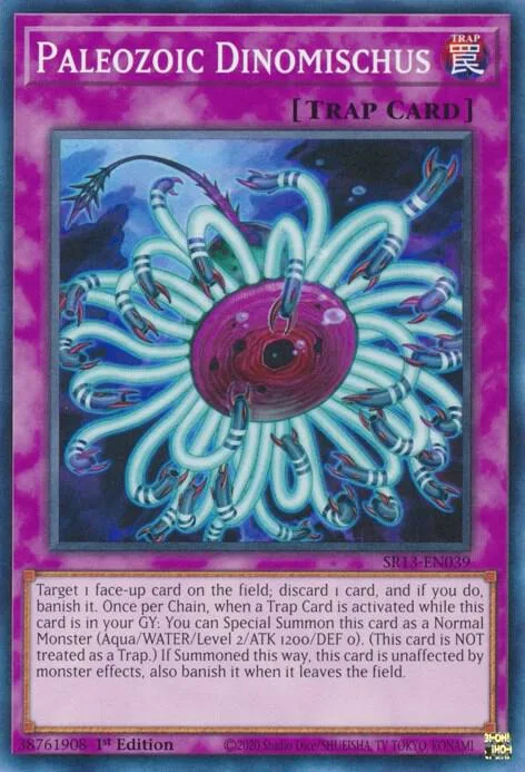 Paleozoic Dinomischus SR13-EN039 Yu-Gi-Oh card from Structure Deck: Dark World