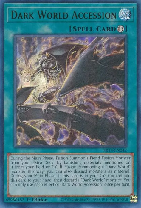 Dark World Accession SR13-EN042 Yu-Gi-Oh card from Structure Deck: Dark World