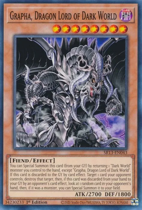 Grapha, Dragon Lord of Dark World SR13-EN043 Yu-Gi-Oh card from Structure Deck: Dark World