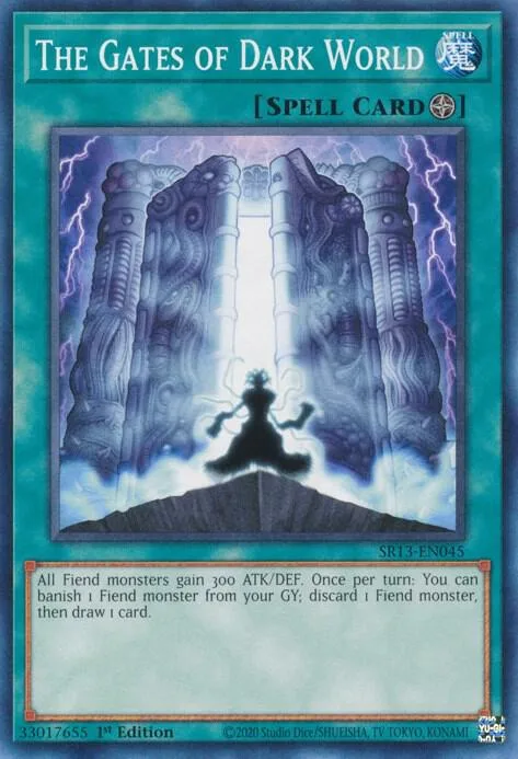 The Gates of Dark World SR13-EN045 Yu-Gi-Oh card from Structure Deck: Dark World