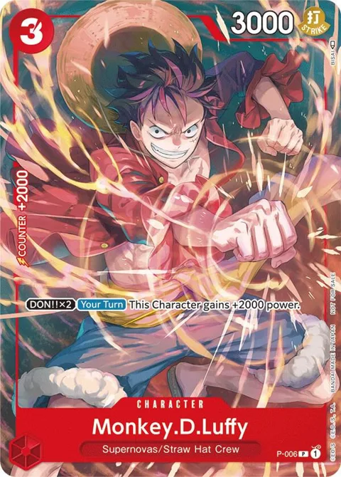 Monkey.D.Luffy Tournament Pack Vol. 1 P-006 One Piece card from One Piece Promotion Cards