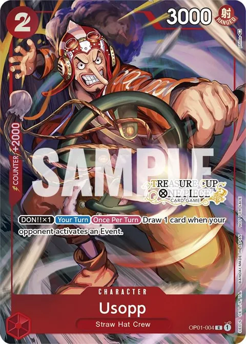 Usopp Treasure Cup OP01-004 One Piece card from One Piece Promotion Cards