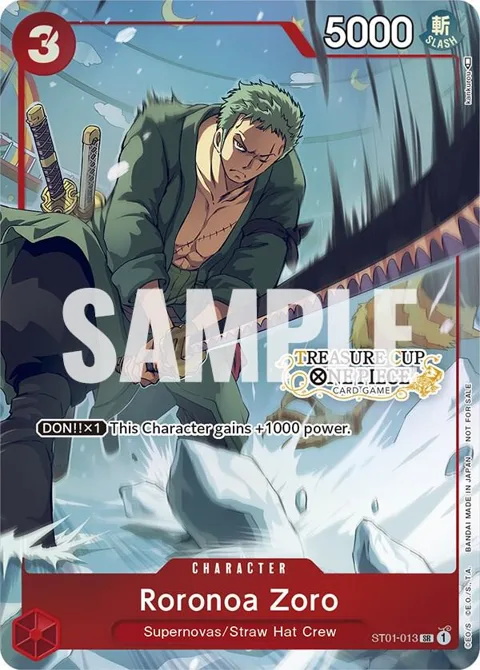 Roronoa Zoro Treasure Cup ST01-013 One Piece card from One Piece Promotion Cards