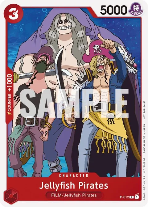 Jellyfish Pirates One Piece Film Red P-012 One Piece card from One Piece Promotion Cards