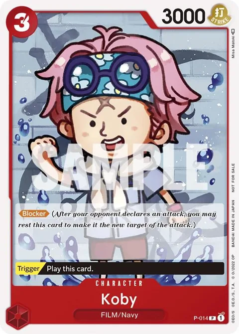 Koby One Piece Film Red P-014 One Piece card from One Piece Promotion Cards