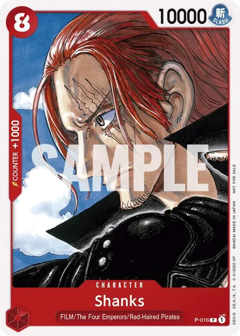 Shanks One Piece Film Red P-016 One Piece card from One Piece Promotion Cards