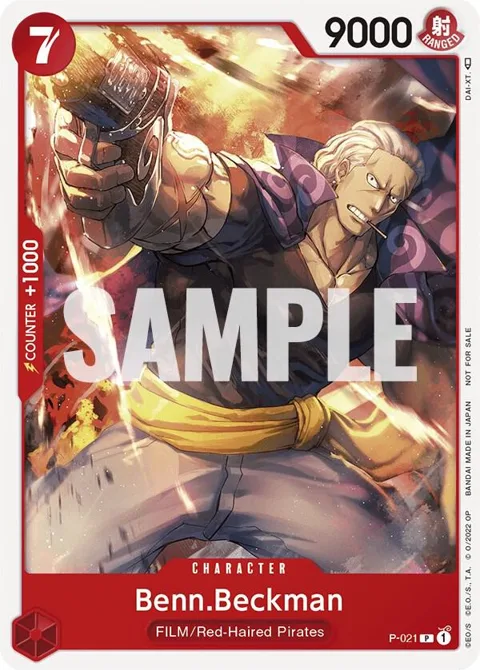 Benn.Beckman One Piece Film Red P-021 One Piece card from One Piece Promotion Cards