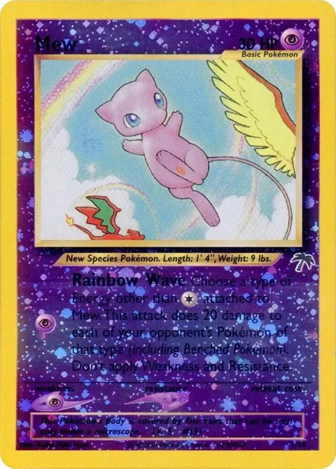 Mew #01/18 Reverse Holofoil Pokémon card from Southern Islands