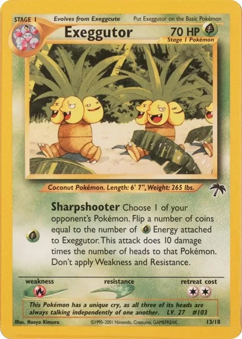 Exeggutor #13/18 Pokémon card from Southern Islands