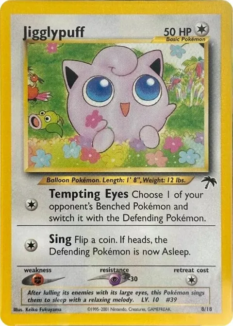 Jigglypuff #08/18 Pokémon card from Southern Islands