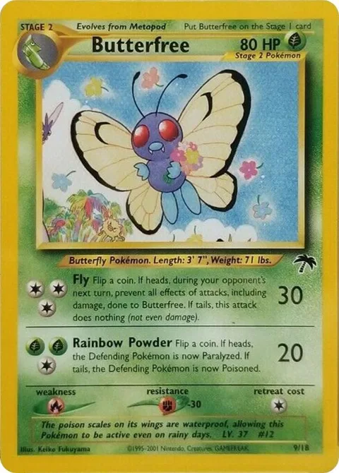 Butterfree #09/18 Pokémon card from Southern Islands