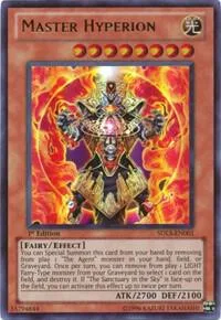 Master Hyperion SDLS-EN001 Yu-Gi-Oh card from Structure Deck: Lost Sanctuary