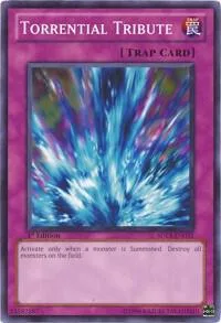 Torrential Tribute SDLS-EN035 Yu-Gi-Oh card from Structure Deck: Lost Sanctuary