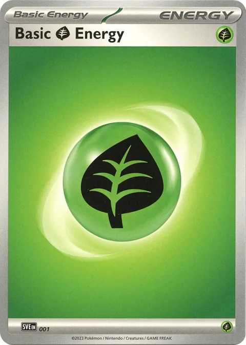 Basic Grass Energy #001 Pokémon card from Scarlet & Violet Energies