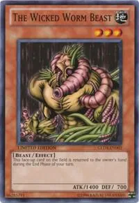 The Wicked Worm Beast GLD4-EN003 Yu-Gi-Oh card from Gold Series 4: Pyramids Edition