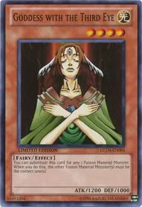 Goddess with the Third Eye GLD4-EN004 Yu-Gi-Oh card from Gold Series 4: Pyramids Edition
