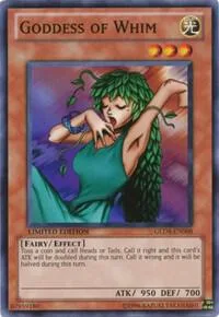 Goddess of Whim GLD4-EN008 Yu-Gi-Oh card from Gold Series 4: Pyramids Edition
