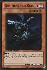Doomcaliber Knight GLD4-EN023 Yu-Gi-Oh card from Gold Series 4: Pyramids Edition