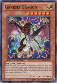 Genesis Dragon GLD4-EN028 Yu-Gi-Oh card from Gold Series 4: Pyramids Edition