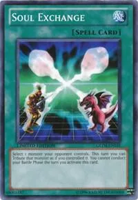 Soul Exchange GLD4-EN035 Yu-Gi-Oh card from Gold Series 4: Pyramids Edition