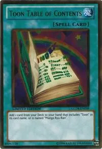 Toon Table of Contents GLD4-EN039 Yu-Gi-Oh card from Gold Series 4: Pyramids Edition