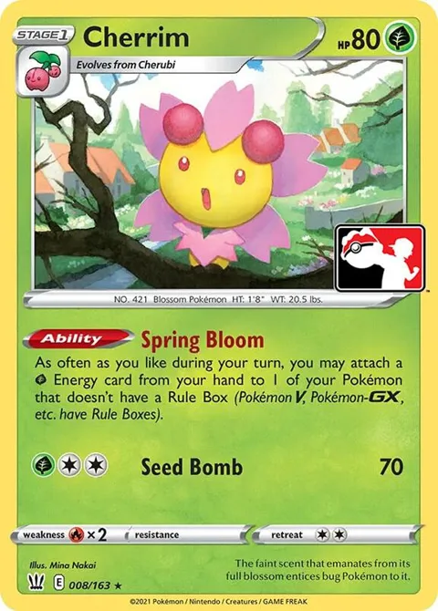 Cherrim #008/163 Pokémon card from Prize Pack Series Cards