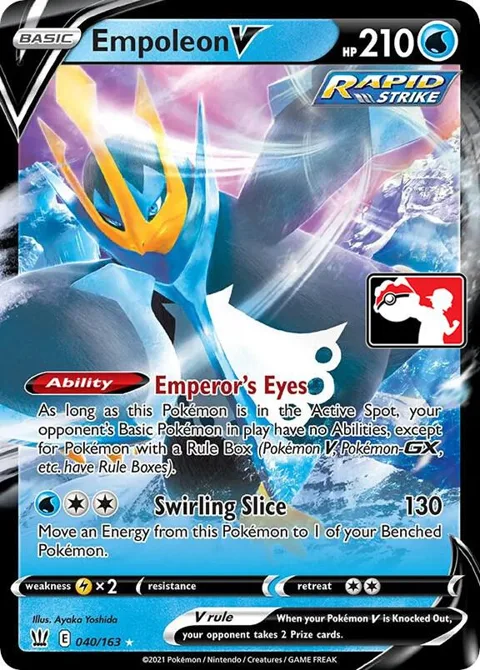 Empoleon V #040/163 Holofoil Pokémon card from Prize Pack Series Cards