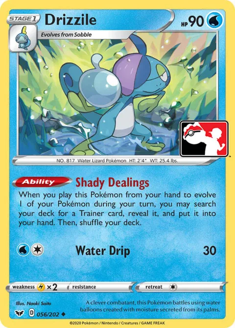 Drizzile #056/202 Holofoil Pokémon card from Prize Pack Series Cards