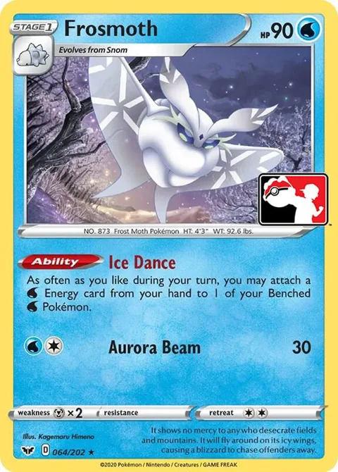 Frosmoth #064/202 Pokémon card from Prize Pack Series Cards