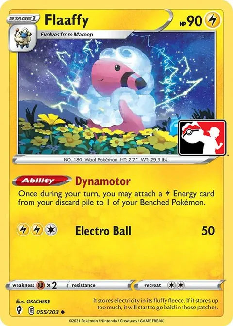 Flaaffy #055/203 Pokémon card from Prize Pack Series Cards
