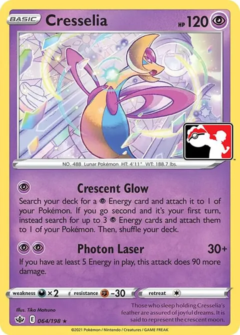Cresselia #064/198 Pokémon card from Prize Pack Series Cards