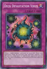 Deck Devastation Virus GLD4-EN049 Yu-Gi-Oh card from Gold Series 4: Pyramids Edition