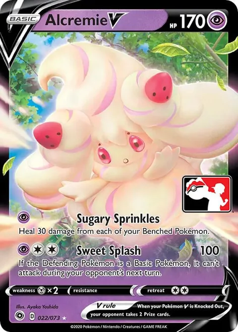 Alcremie V #022/073 Holofoil Pokémon card from Prize Pack Series Cards