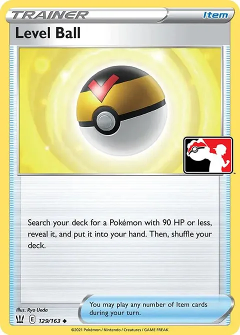 Level Ball #129/163 Pokémon card from Prize Pack Series Cards