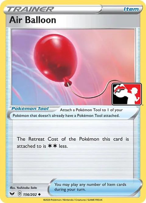Air Balloon #156/202 Holofoil Pokémon card from Prize Pack Series Cards