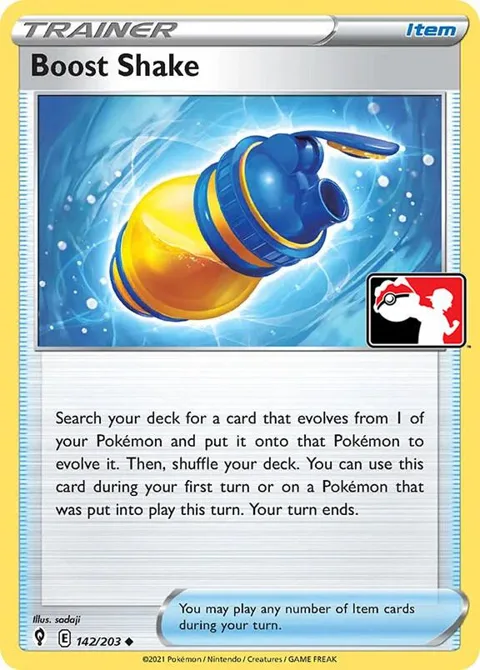 Boost Shake #142/203 Pokémon card from Prize Pack Series Cards